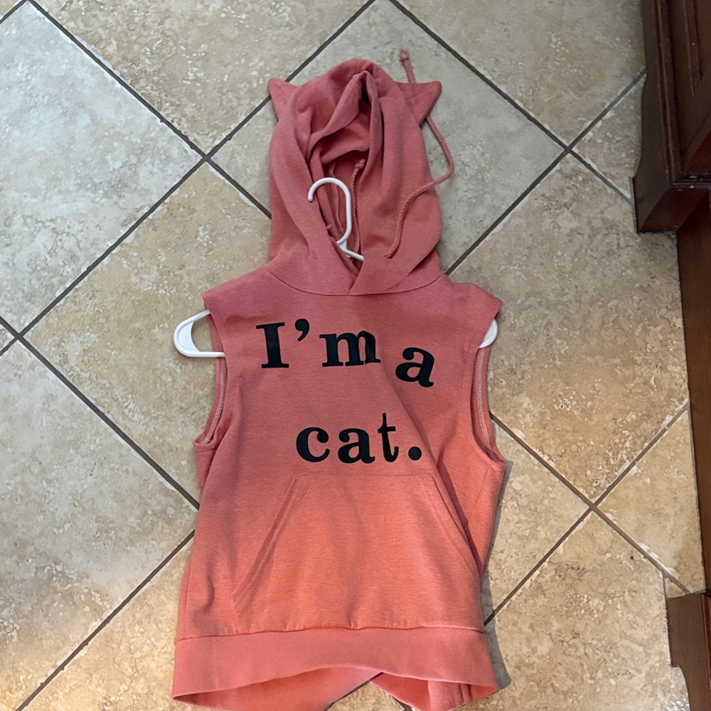 Sleeveless Cat Ear Hoodie